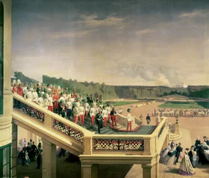 Court banquet in the Gardens of Schonbrunn Palace on the occasion of the anniversary of the Military Order of Theresa, 1865
